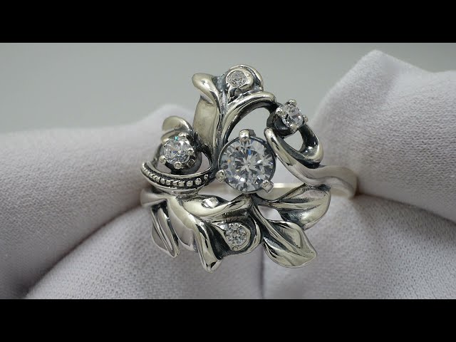 Срібна каблучка 65кю Відео огляд