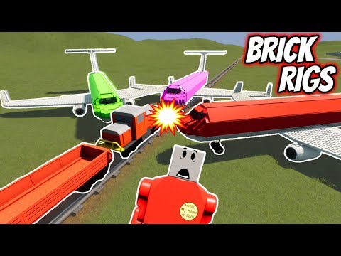 CAN THREE GIANT PLANES STOP THE BRICK RIGS TRAIN? | Multiplayer Brick Rigs Gameplay In Lego City