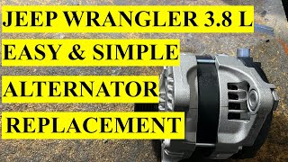 Alternator Replacement on Jeep Wrangler 3.8L 2007-2011 - Simple and Easy