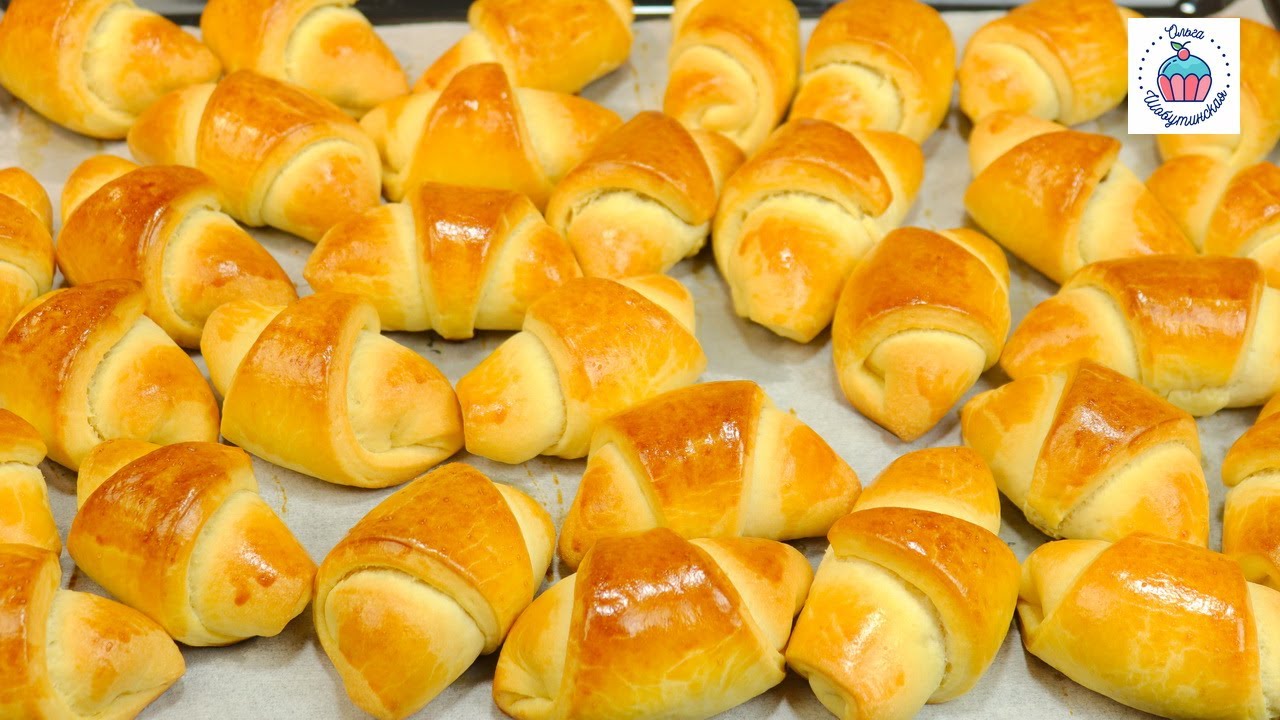 Волшебные Рогалики с варёной сгущёнкой! Очень простой рецепт!