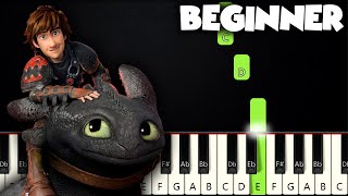 Romantic Flight - How To Train A Dragon | BEGINNER PIANO TUTORIAL + SHEET MUSIC by Betacustic
