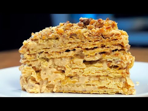 Такой Наполеон не каждый пробовал. Карамельный торт с орехами