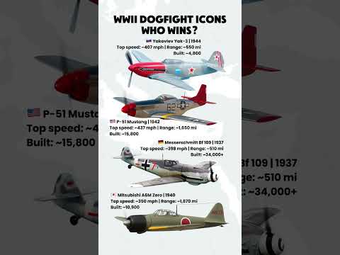 Which Fighter Wins? Zero vs Mustang vs Bf 109 vs Yak-3
