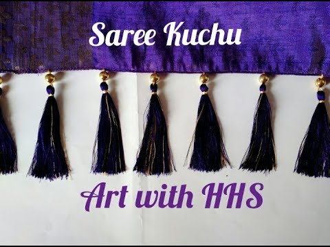 ||DIY|| How to Make Saree Kuchu at home Tutorial | Tessels using Beads | Art with HHS Video