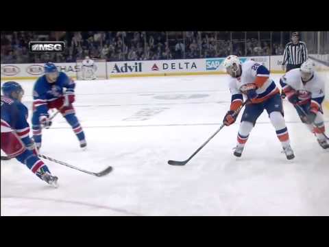 Thomas Hickey Goal : NY Islanders v NY Rangers : January 21 2014