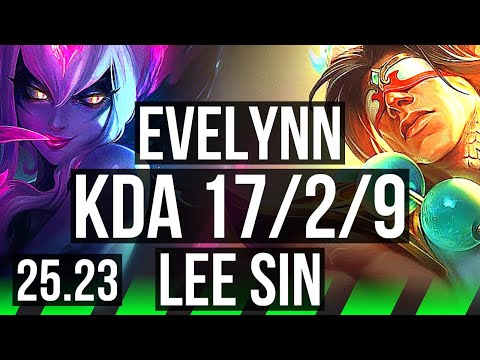 EVELYNN vs LEE SIN (JGL) | 17/2/9, Legendary | KR Master | 25.23