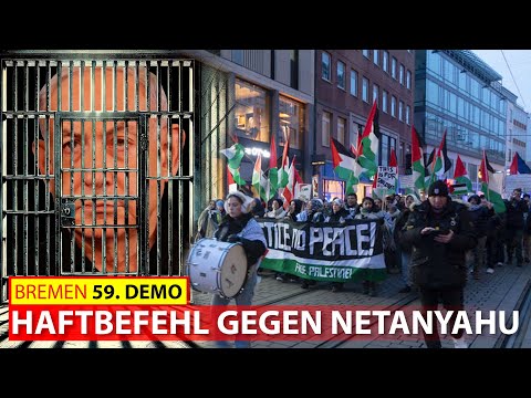 Video Thumbnail: "Haftbefehl gegen Netanyahu" - Demonstration und Kundgebung in Bremen