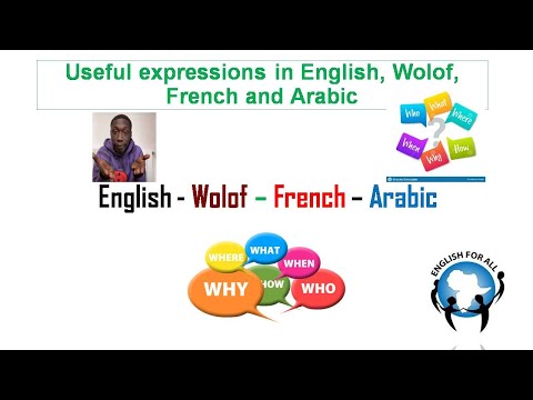 Jàng Àngale /Wolof/ English _Useful Expressions in English, Wolof, French and Arabic