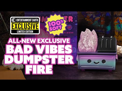 Exclusive Dumpster Fire Bad Vibes Vinyl Figure!