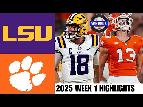 #9 LSU vs #4 Clemson Highlights | Week 1 | 2025 College Football Highlights