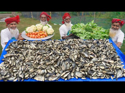 Small Fish & Winter Vegetable Mix Curry Recipe - Rare Kholshe Fish Processing & Cooking