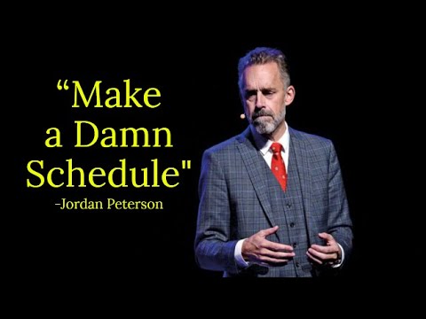 Make a Damn Schedule - Jordan Peterson Motivation
