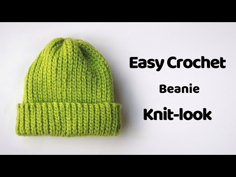 Easy Crochet Chunky Knit Look Beanie - Easiest Beanie...