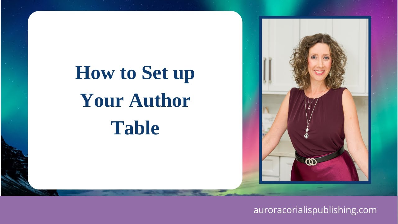 How to Set Up Your Author Table