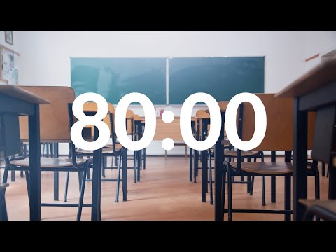 📝School Exams Ambience 📚80 minutes Ambient Exam Hall Sounds Timer (1 hour 20 min.)