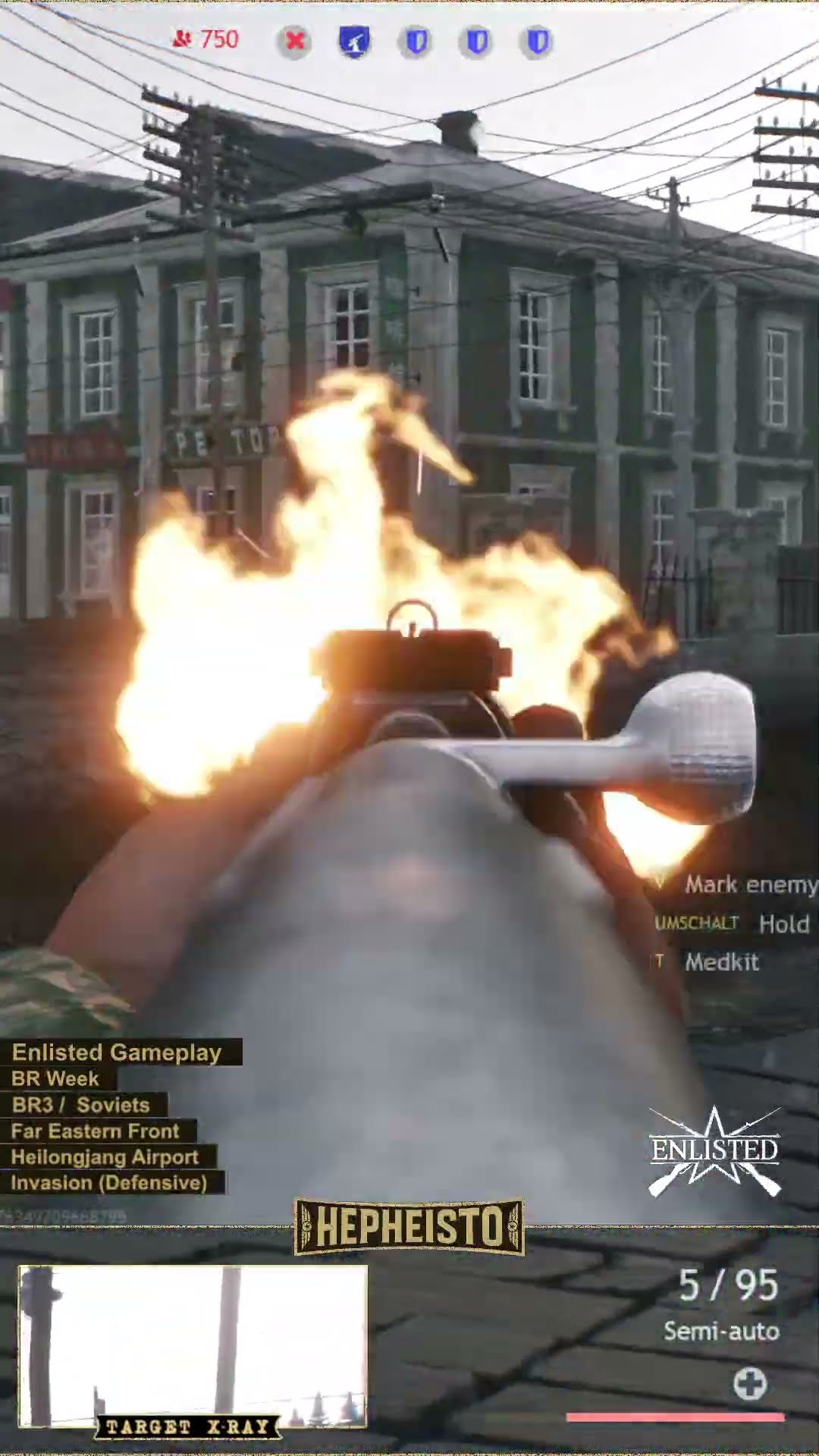 Engineer eliminates Tank Ha-Go with Explosion Pack