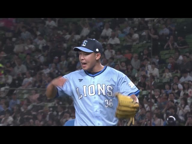 【6回表】好リリーフ!! ライオンズ・山田陽翔 満塁のピンチをホームゲッツーに打ち取り無失点で切り抜ける!! 2025年8月31日 埼玉西武ライオンズ 対 オリックス・バファローズ