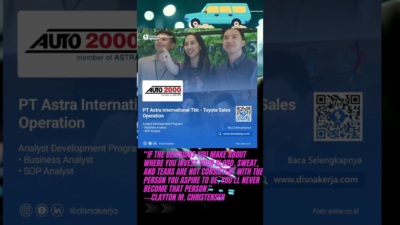 Info Lowongan Kerja PT Astra International Tbk - Toyota Sales Operation