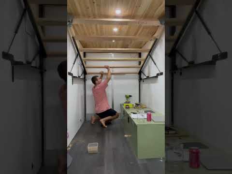 Bed lift test! #diy #camper #offgrid #tinyhomebuild