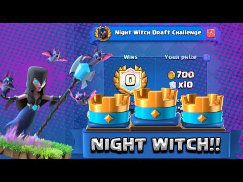 NIGHT WITCH DRAFT CHALLENGE!! INFORMATION ABOUT IT & MORE!! | Clash Royale |