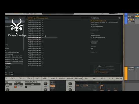 Uhe Zebra 2 Soundbank Vicious Antelope - Emotional Vibes - Presets walkthrough