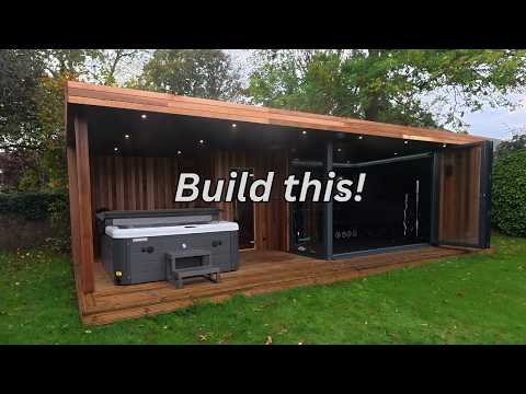 Cedar Garden room, Gym, Sauna & Hot tub. How its done! Timelapse full build.