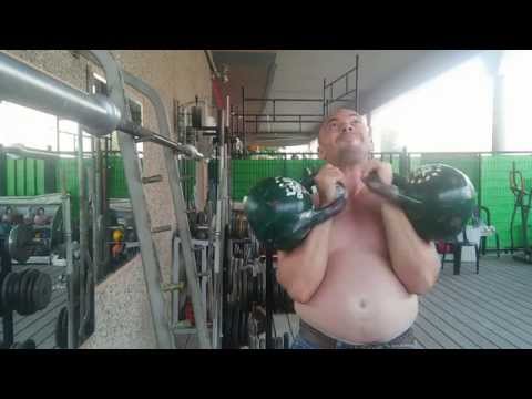 Pyramid Training. Double Kettlebell Military Press