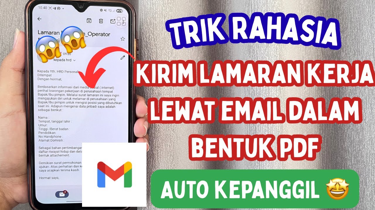 Cara Mengirim Lamaran Kerja Lewat Email Dalam Bentuk PDF