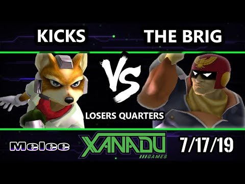 S@X 311 SSBM - Kicks (Fox) Vs. The Brig (Captain Falcon) Smash Melee Losers Quarters