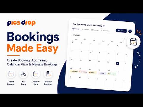 PicsDrop Video: Smart Booking & Calendar Management