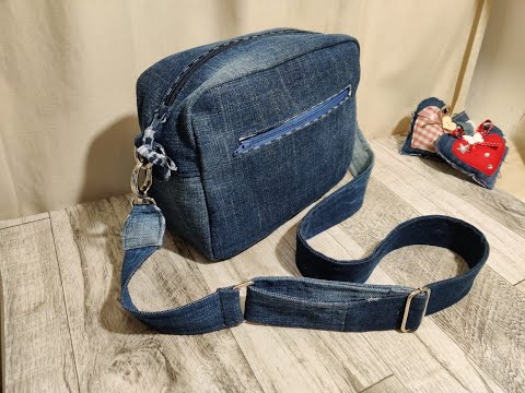 214🎀BORSA tracolla di JEANS fai da te + cartamodello GRATIS