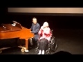 Holly Woodlawn dedicates a song to Joan Rivers w/ Lance Cruce (Joan's pianist ) NYC