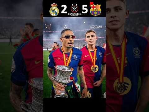 Real Madrid VS Barcelona 2-5 Spanish Super Cup Final 2025 All Goals & Match Highlights | El Clásico