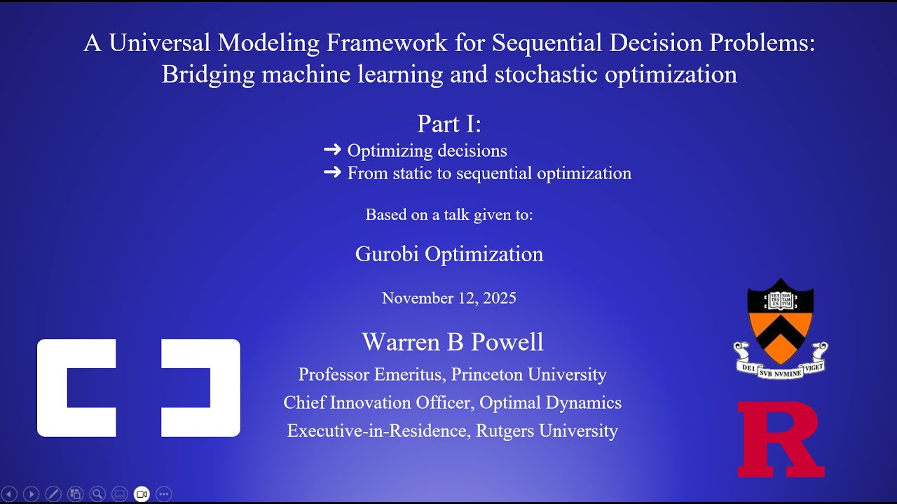 Sequential Decision Analytics for Optimization Part I