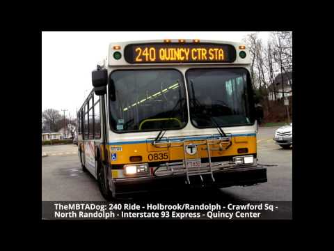 TheMBTADog: MBTA Bus 240 Ride - HOLBROOK/RANDOLPH to QUINCY CENTER via I-93 EXPRESS [New Flyer 0835]