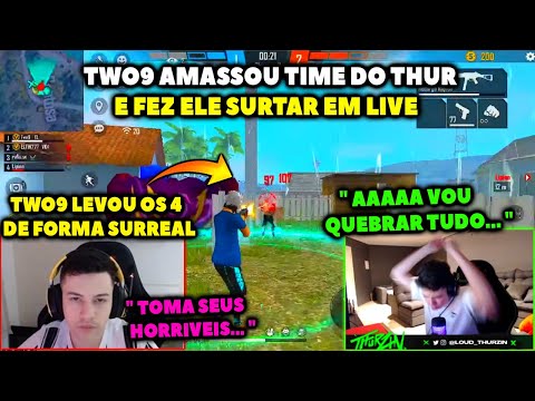 TWO9 FAZ JOGADA SURREAL E THURZIN SURTA EM LIVE APÓS PERDER - O 4V4 APOSTADO MAIS INSANO!