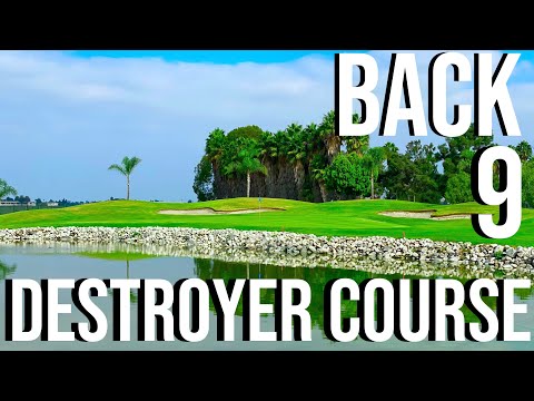 MY LOWEST ROUND EVER @ TIGER’S 1ST HOME COURSE | Navy Destroyer BACK 9 Course Vlog w/ Hole Flyovers