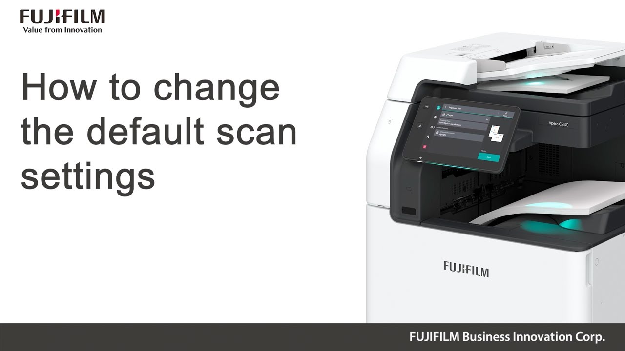 How to change the default scan settings