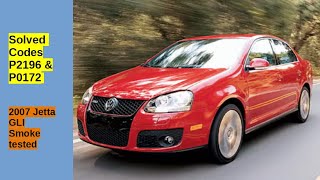 P2196 P0172 Running Rich Smoke Test VW Jetta GLI 2.0 Turbo FSI