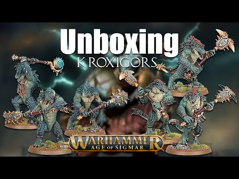 Unboxing Kroxigor Seraphon Warhammer Age of Sigmar #tabletopgaming