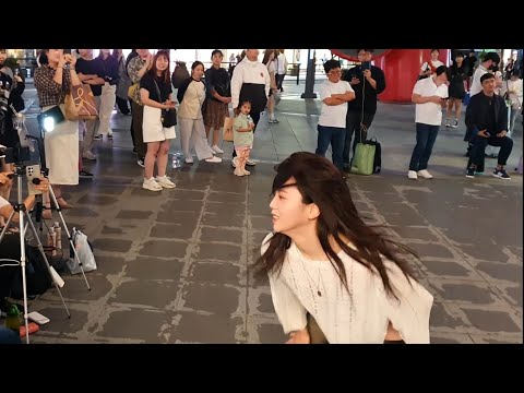 [STREET ARTIST] YU KAGAWA & HYOJIN. INTERACTIVE SINCHON BUSKING. 230924.