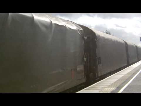 (HD) Colas Rail 56087 screams through Tamworth High Level with The Boston Steel