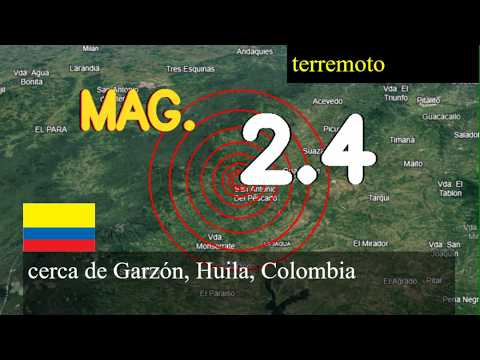 😱🚨  Terremoto cerca de Garzón, Huila, Colombia actualizaciones en vivo hoy: Terremoto de magnitud 2.