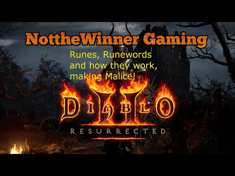 Diablo 2 Resurrected Runes, Runewords and how they work! Making Malice Runeword Sword!!!