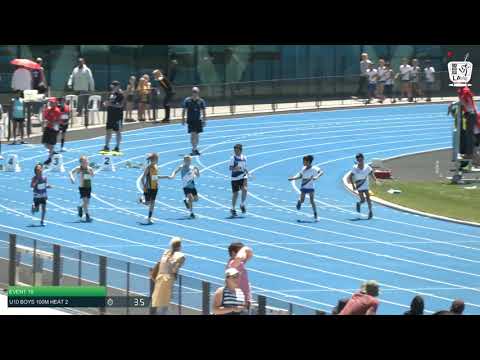 U10 Boys 100m Heat 2: 2021 State Combined Events Championships // LAVicTV