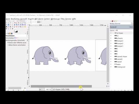 GIMP Tutorial Spielfigur - Teil 3  - Animationsstufen