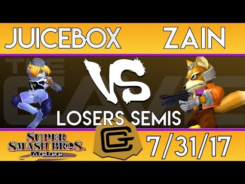 TCG Melee - Zain (Fox) vs Juicebox (Sheik) - Losers Semis - SSBM 7/31/17
