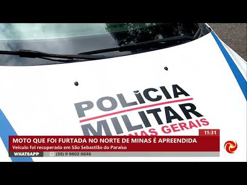 PM recupera moto furtada há dez anos em São Sebastião do Paraíso.