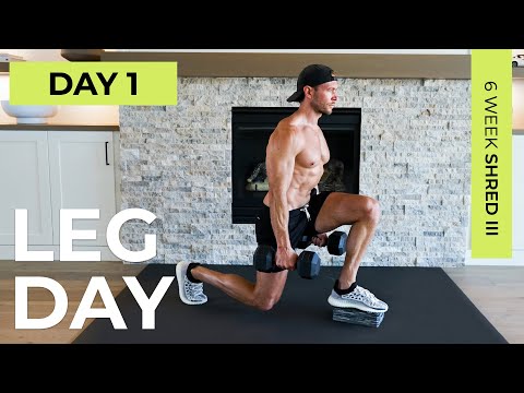 Day 1: 30 Min LEG DAY [Dumbbell Leg Workout] // 6WS3