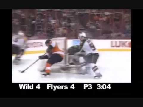 Danny Briere scores Wrap-around on Niklas Backstrom